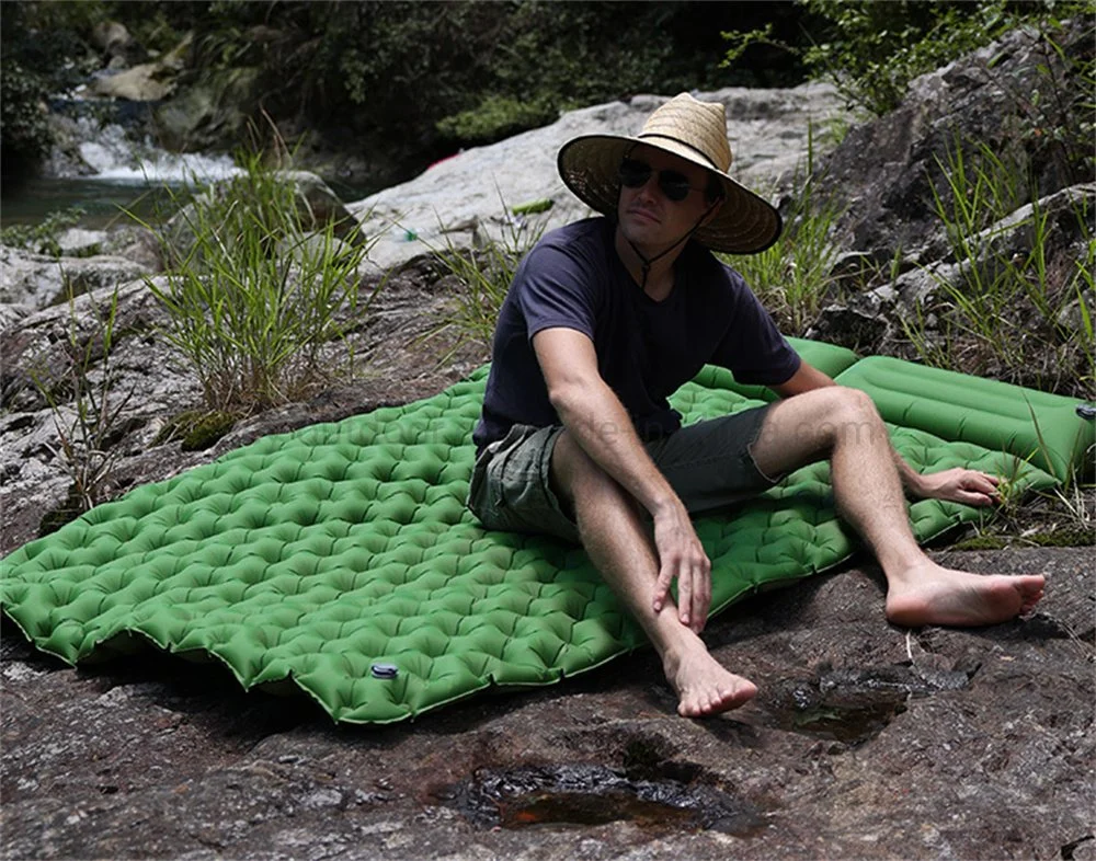 Outdoor Inflatable Mattress Moisture-Proof Pad Lightweight Inflatable Double Inflatable Pad Camping Sleeping Pad