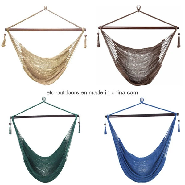 Portable Camping Polyester Rope Hanging Swing Chair Beach Hammock Chair