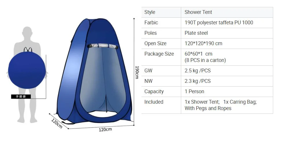 2022 Classic Type Shower Awning Tent Change Tent Toilet Tent Privacy Bath Tent Changing Tents Go Camping Hiking and Go Beach Using