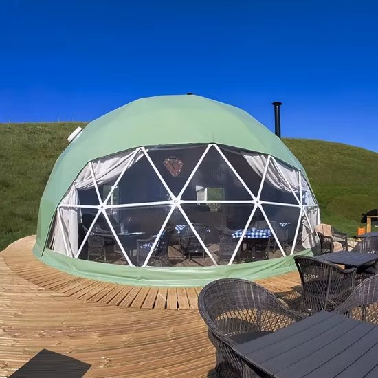4 pessoas PC Plástico Transparente Geodésico Glamping Iglu Claro Bubble Dome Tenda Casa